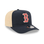New Era Boston Red Sox 9FIFTY A-Frame cap med grynet tekstur, sort med teamlogo foran og justerbar rem bagpå.