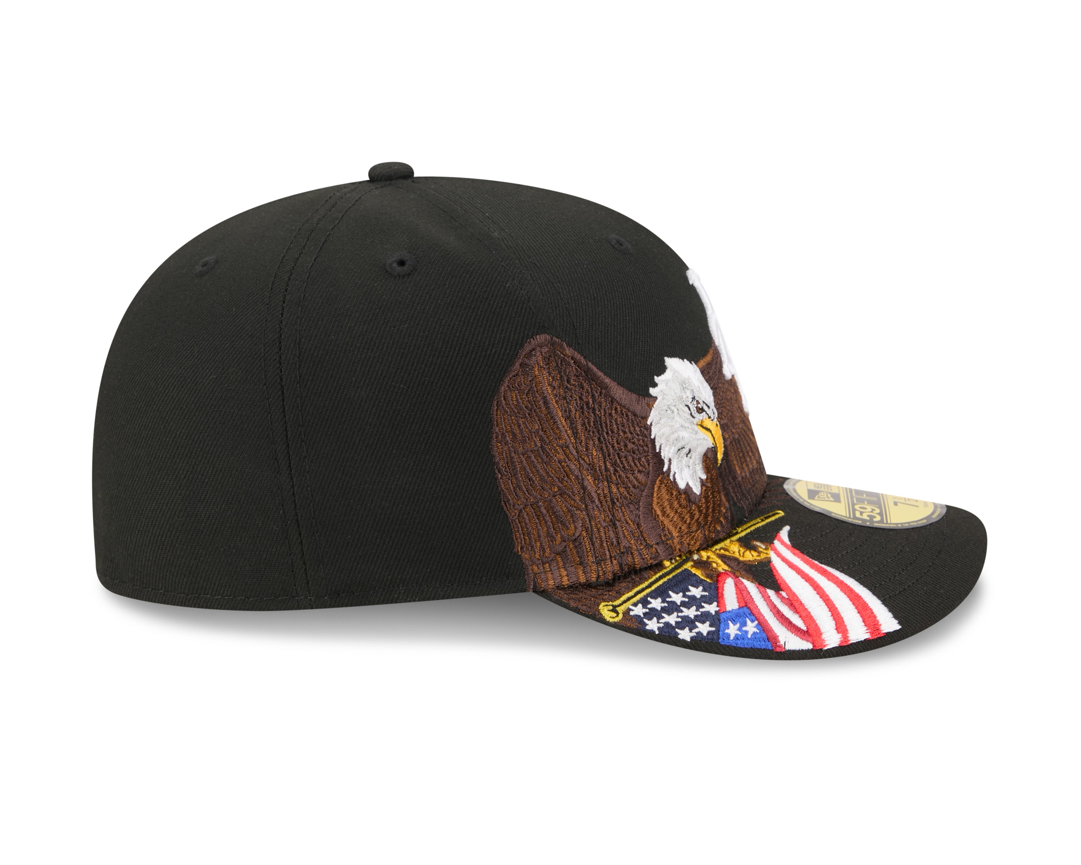 Sort New Era 59FIFTY fitted kasket med New York Mets logo og EAGLE-design, fra MLB-serien.