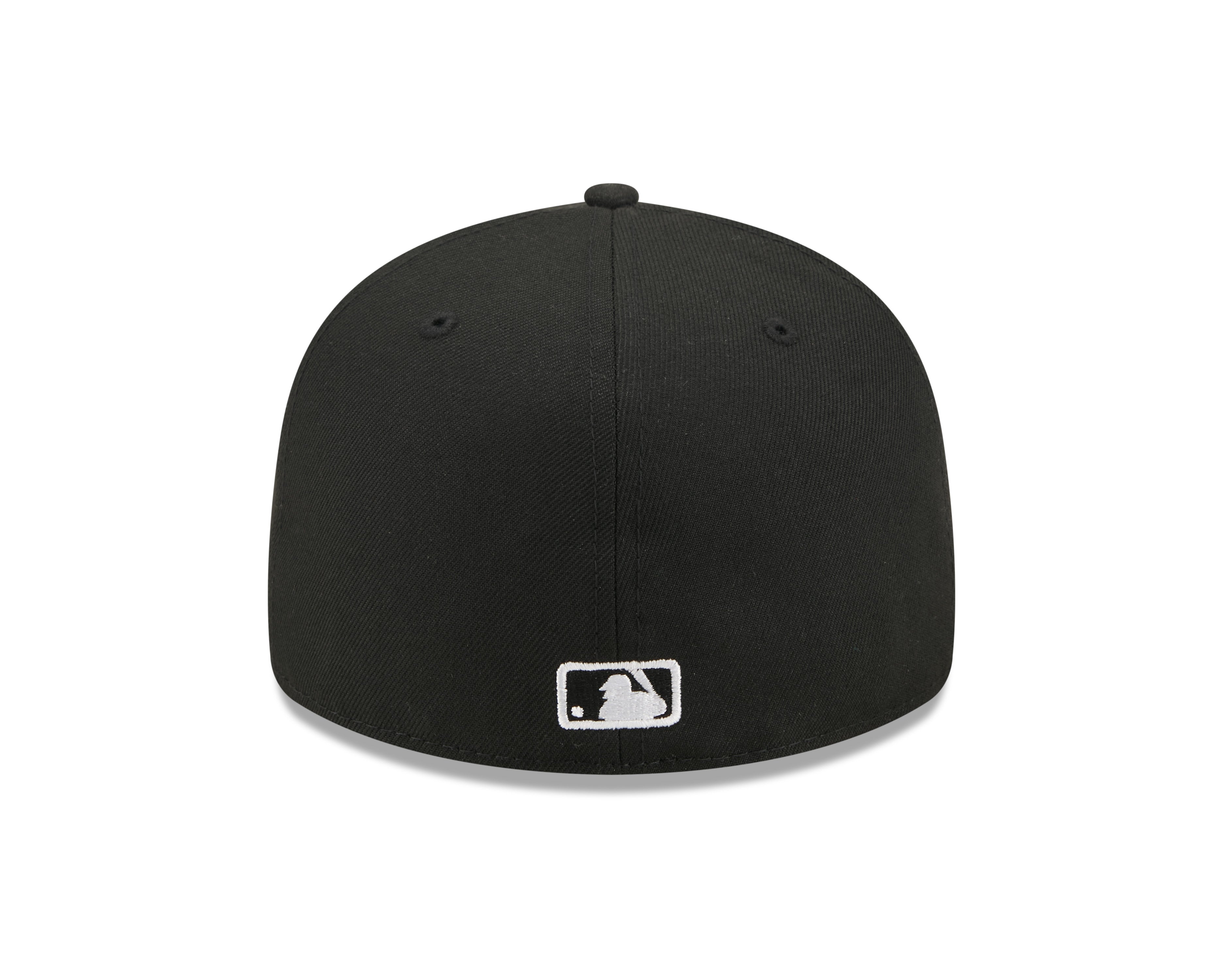 Sort New Era 59FIFTY fitted cap med Detroit Tigers logo og eagle-design, perfekt til baseballfans.