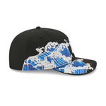 Sort New Era New York Yankees 9FIFTY A-Frame snapback cap med visurf print og flat brim.