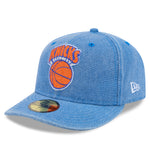Mørkeblå New Era 59FIFTY fitted New York Knicks hat med Hardwood Classic design og logo foran.