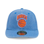 New Era 59FIFTY fitted cap i blå med Knicks logo, hardwood classic design, sporthovedbeklædning, herreaccessory