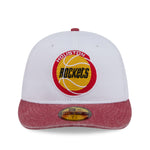 New Era 59FIFTY Houston Rockets fittet kasket i hvid og rød med klassisk baseballstil, synligt logo foran.