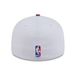 New Era 59FIFTY fitted cap med Houston Rockets logo i hvid og rød, Hardwood Classic design, vises foran.