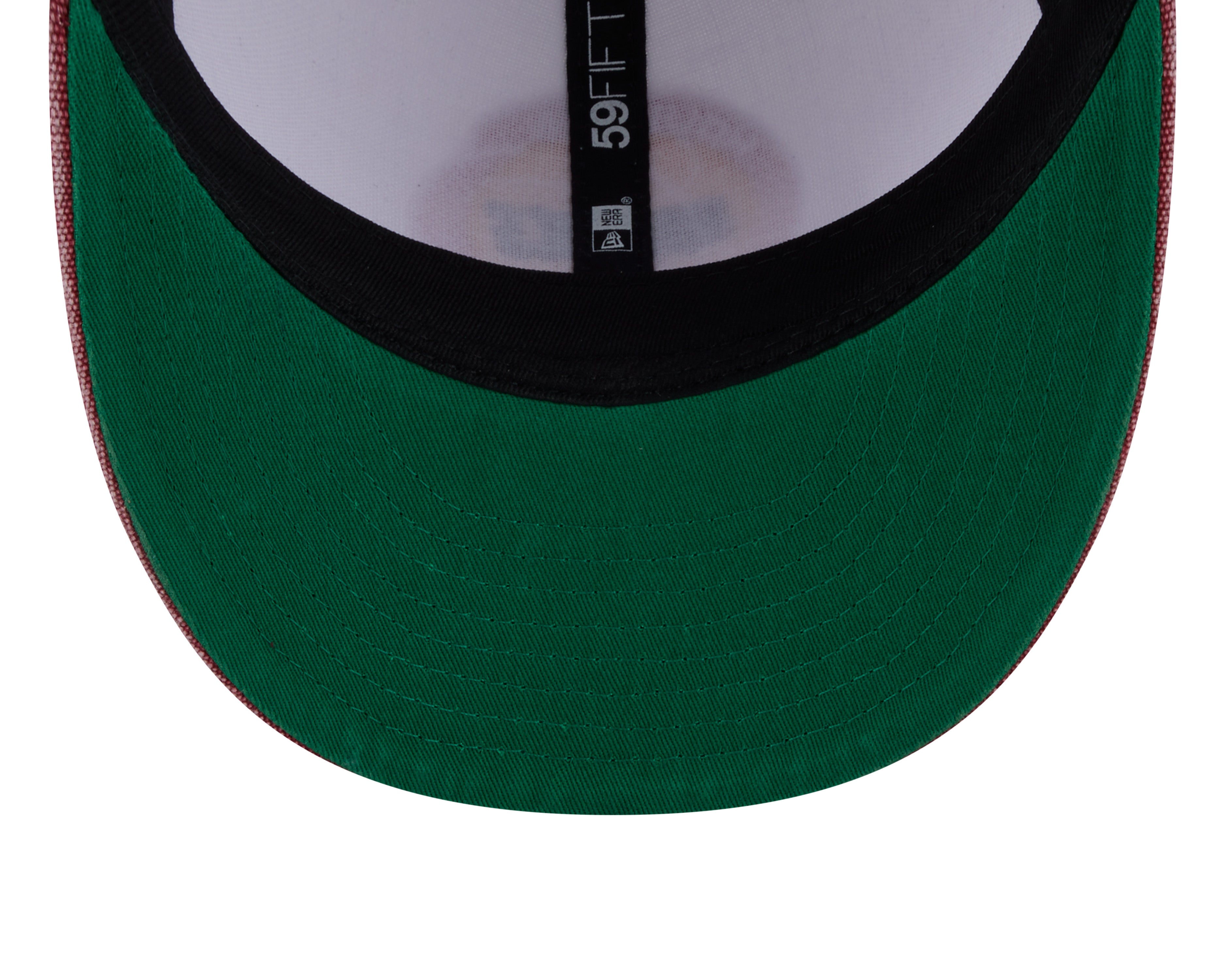 New Era 59FIFTY Houston Rockets cap i hvid og rød med flat top og logo, træningsstil, til basketballfans