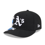 Sort New Era Oakland Athletics 9FIFTY A-Frame snapback cap med VISSURF-design, justeret pasform og flat visir.