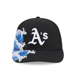 Sort New Era Oakland Athletics 9FIFTY A-Frame snapback cap med visurf, flat top, justeret pasform og sportligt design