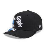 Sort New Era Chicago White Sox 9FIFTY A-Frame snapback cap med VISSURF-logo og justerbar snapback.