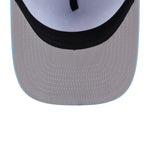 New Era LA Dodgers 9FIFTY A-Frame snapback cap i pastelpåblå med MLB Deep Water design, synlig foran og på siden