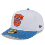 New Era 59FIFTY fitted cap med Knicks logo i hvid og blå, Hardwood Classic design, foran vises capens logo og farver