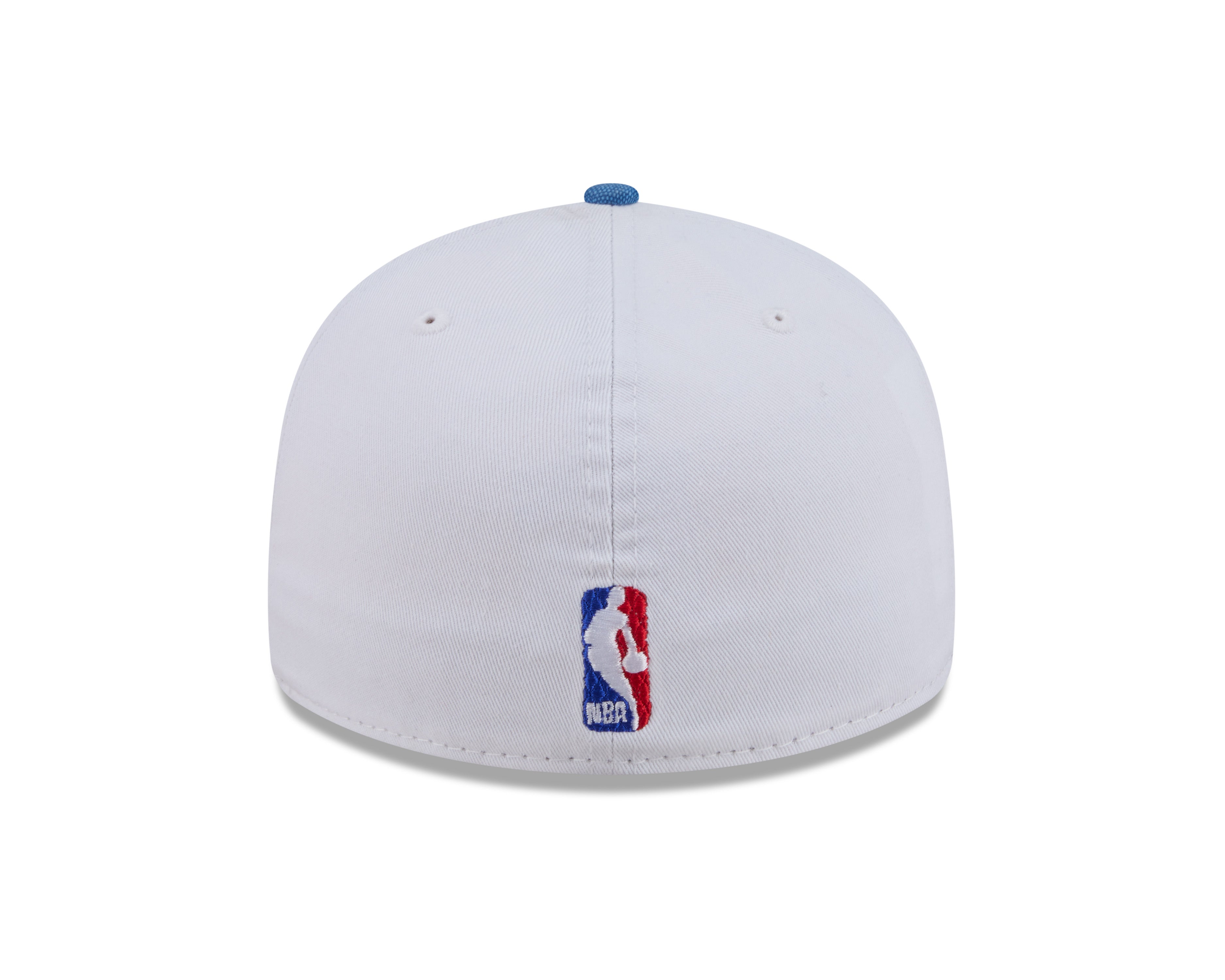 New Era 59FIFTY fitted cap med Knicks logo, hvid og blå, Hardwood Classic design, synlig foran på capen