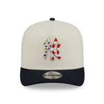 New Era New York Yankees 9FIFTY A-Frame snapback cap med stjerner og striber i kromfinish, vises i billedet