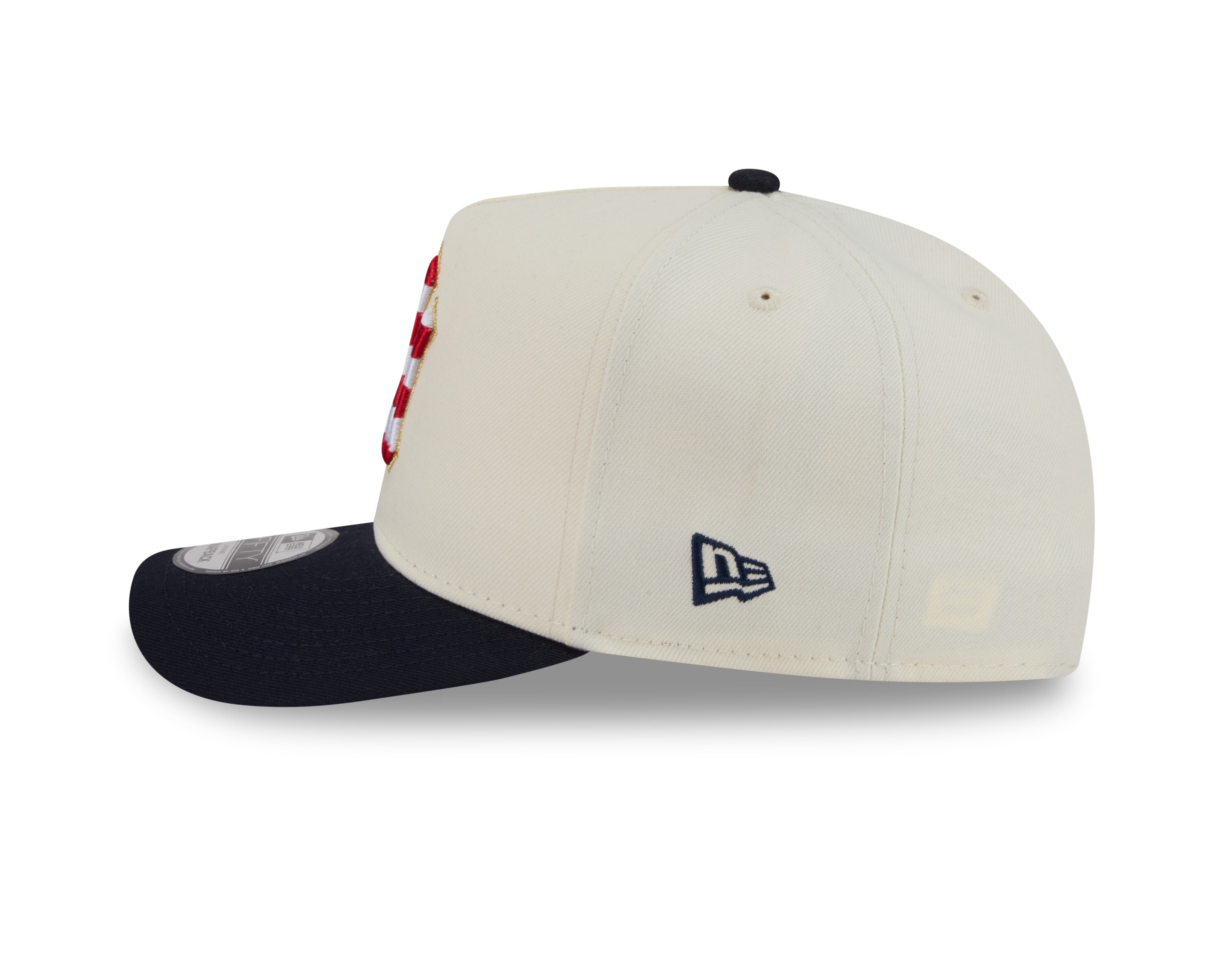 New Era New York Yankees 9FIFTY A-Frame snapback cap med stjerner og striber i kromdesign, venstre side visning