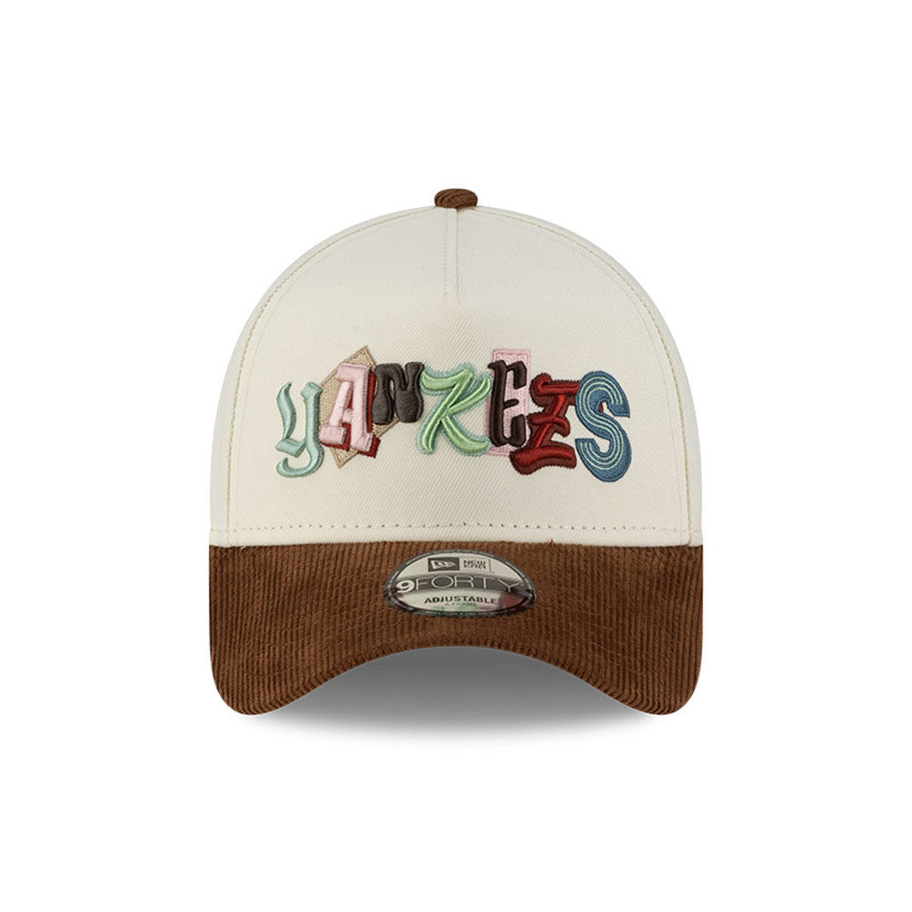 New Era -  9FORTY A-Frame - DIY NOTE ENERGY - New York Yankees - Stone/Dark Brown - Headz Up 