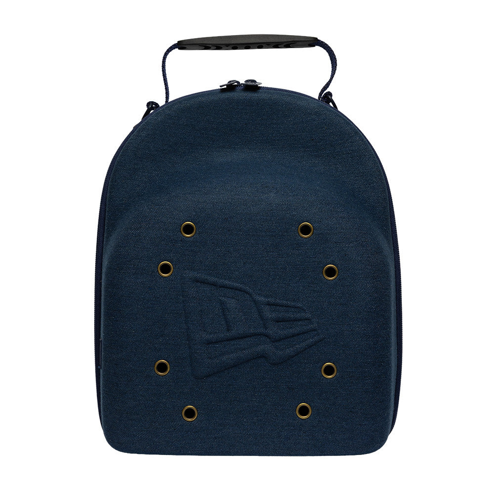New Era denim taske til cap carrier, navy, 6-pack, robust og praktisk til opbevaring af kasketter