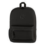 Sort New Era MATTE PU Stadium rygsæk med Yankees logo, moderne taske med polstret skulderstrop og sportsligt design.