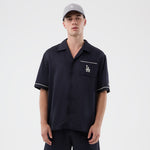 Navy New Era MLB Graphic Revere T-shirt med Los Angeles Dodgers logo og sportligt design.