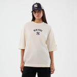 Hvid New Era MLB Waffle Box T-shirt med Yankees logo, afslappet t-shirt i bomuldsstof, vises i billede 60856177_2.