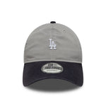 New Era Los Angeles Dodgers 9TWENTY mini washed kontrast cap i grå og navy farver, afslappet baseballkappe med logo detaljer