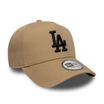 New Era Los Angeles Dodgers 9FORTY A-Frame kasket i kamel og sort med Dodgers logo og justerbart bånd.