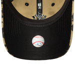 New Era dameleopardskappe med Yankees-logo i brunt, 9TWENTY-stil, afslappet og stilfuld baseball cap.