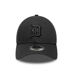 Charcoal New Era 9FORTY Detroit Tigers baseball cap med team-outline design og justerbar rem.