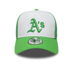 Let trøje New Era League Essential trucker cap til Oakland Athletics i lysegrøn med meshbag.
