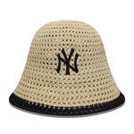 New Era - New York Yankees - WMNS KNITTED BUCKET HAT - Stone/Black - Headz Up 