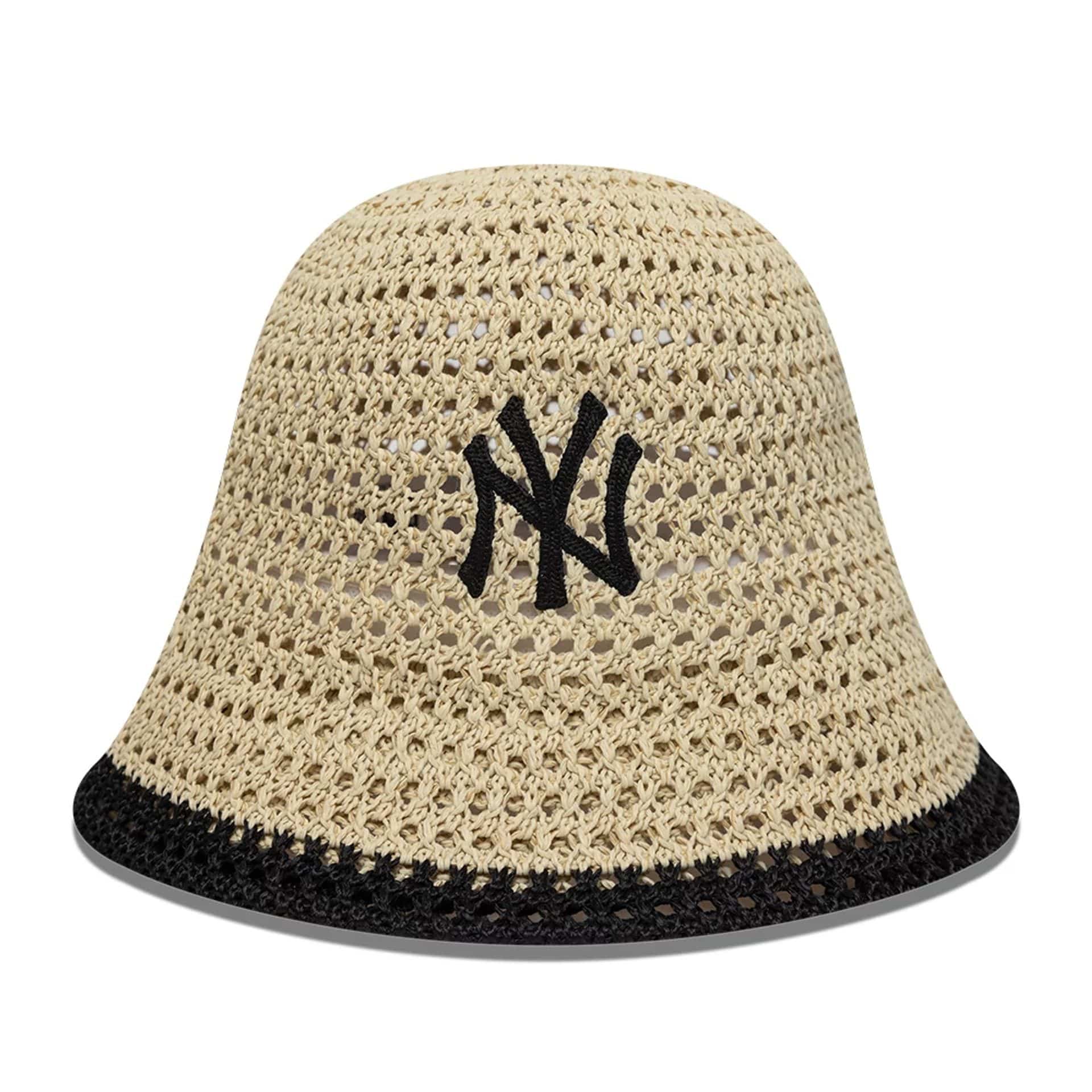 New Era - New York Yankees - WMNS KNITTED BUCKET HAT - Stone/Black - Headz Up 