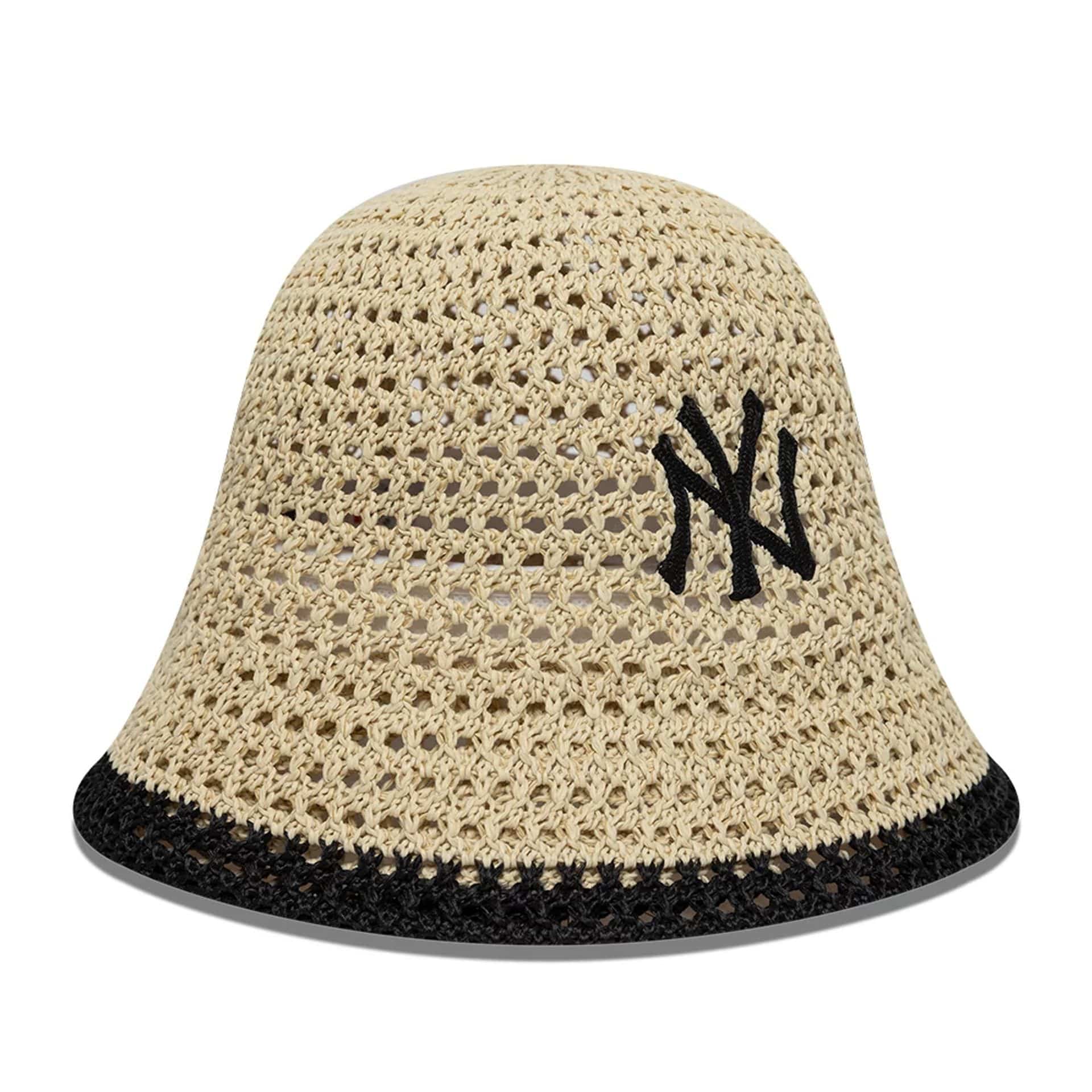 New Era - New York Yankees - WMNS KNITTED BUCKET HAT - Stone/Black - Headz Up 