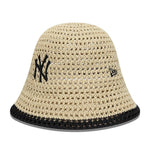 New Era - New York Yankees - WMNS KNITTED BUCKET HAT - Stone/Black - Headz Up 