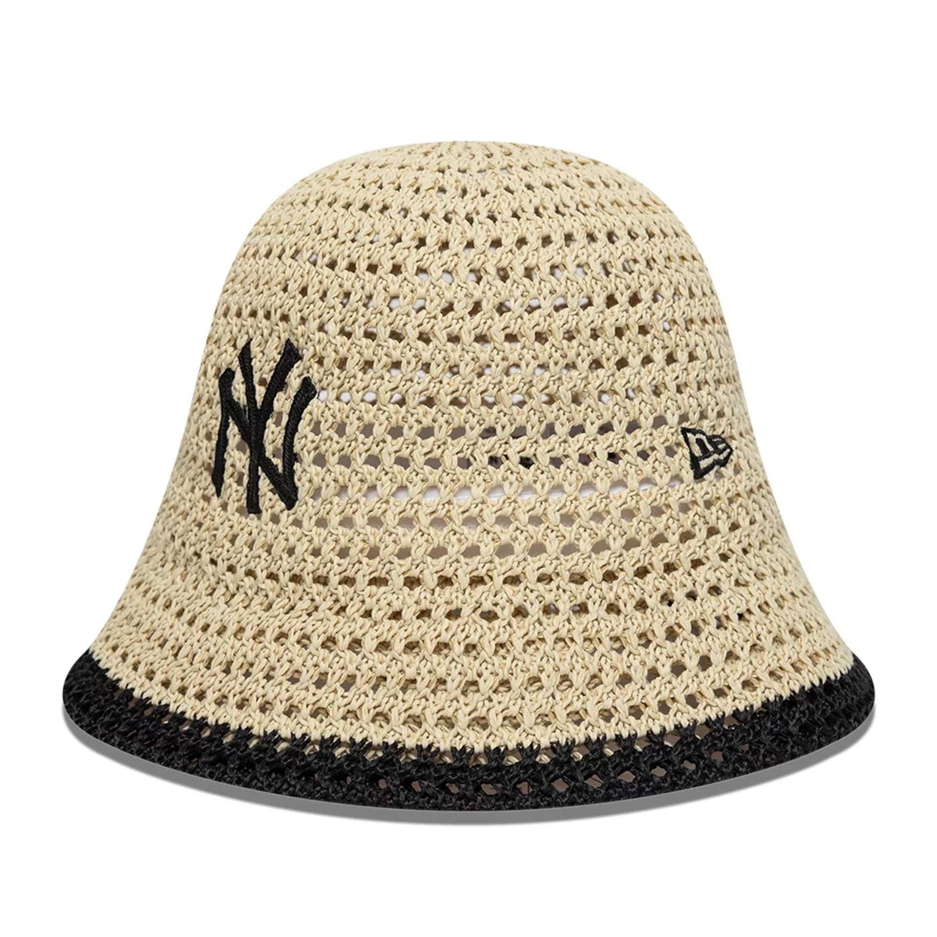 New Era - New York Yankees - WMNS KNITTED BUCKET HAT - Stone/Black - Headz Up 