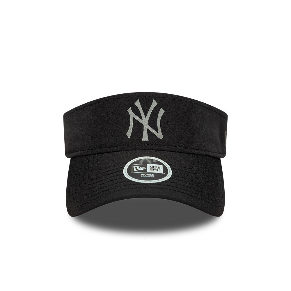 Sort New Era WMNS MLB sport visir med Yankees logo, letvægts cap til kvinder, sportstil og komfort.