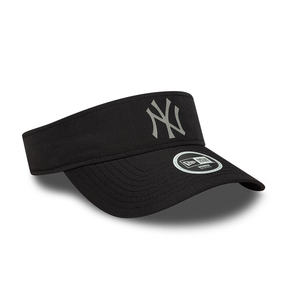 Sort New Era WMNS MLB SPORT VISOR cap med New York Yankees logo, synlig foran og på båndet