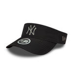 Sort New Era dame MLB sport visir cap med Yankees logo, letvægtsdesign og justerbar strop.
