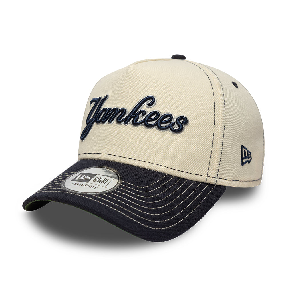 New Era -  9FORTY E-Frame - New York Yankees - Light Chrome/Navy - Headz Up 