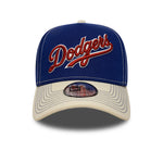 New Era 9FORTY E-Frame Los Angeles Dodgers cap i blå og krom farver med byikon design