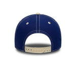 New Era 9FORTY E-Frame Los Angeles Dodgers cap i blå og krom, med byikon logo og justerbar rem.