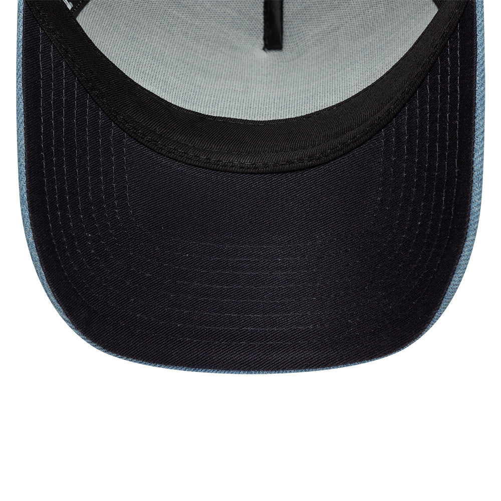 New Era - DENIM LEATHER PATCH - Trucker Cap - Navy - Headz Up 
