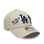 New Era Los Angeles Dodgers 9FORTY cap i stenfarve med justerbart bånd og Dodgers-logo, velegnet til fans og samlere
