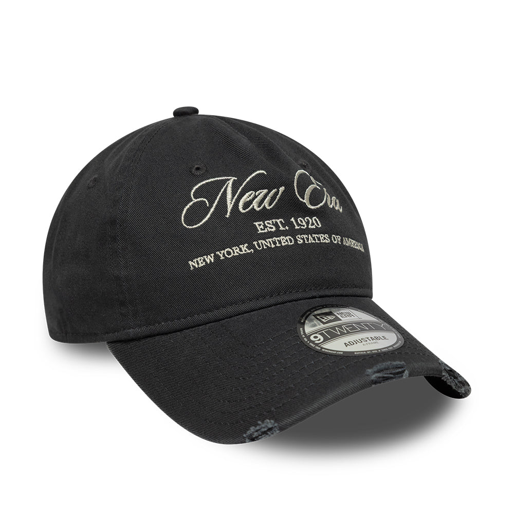 New Era - WASHED DISTRESSED - 9TWENTY A-Frame - Charcoal - Headz Up 
