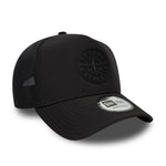 Sort New Era MLB sporttrucker cap med Seattle Mariners logo, komfortabel og stilfuld baseball caps til fans.
