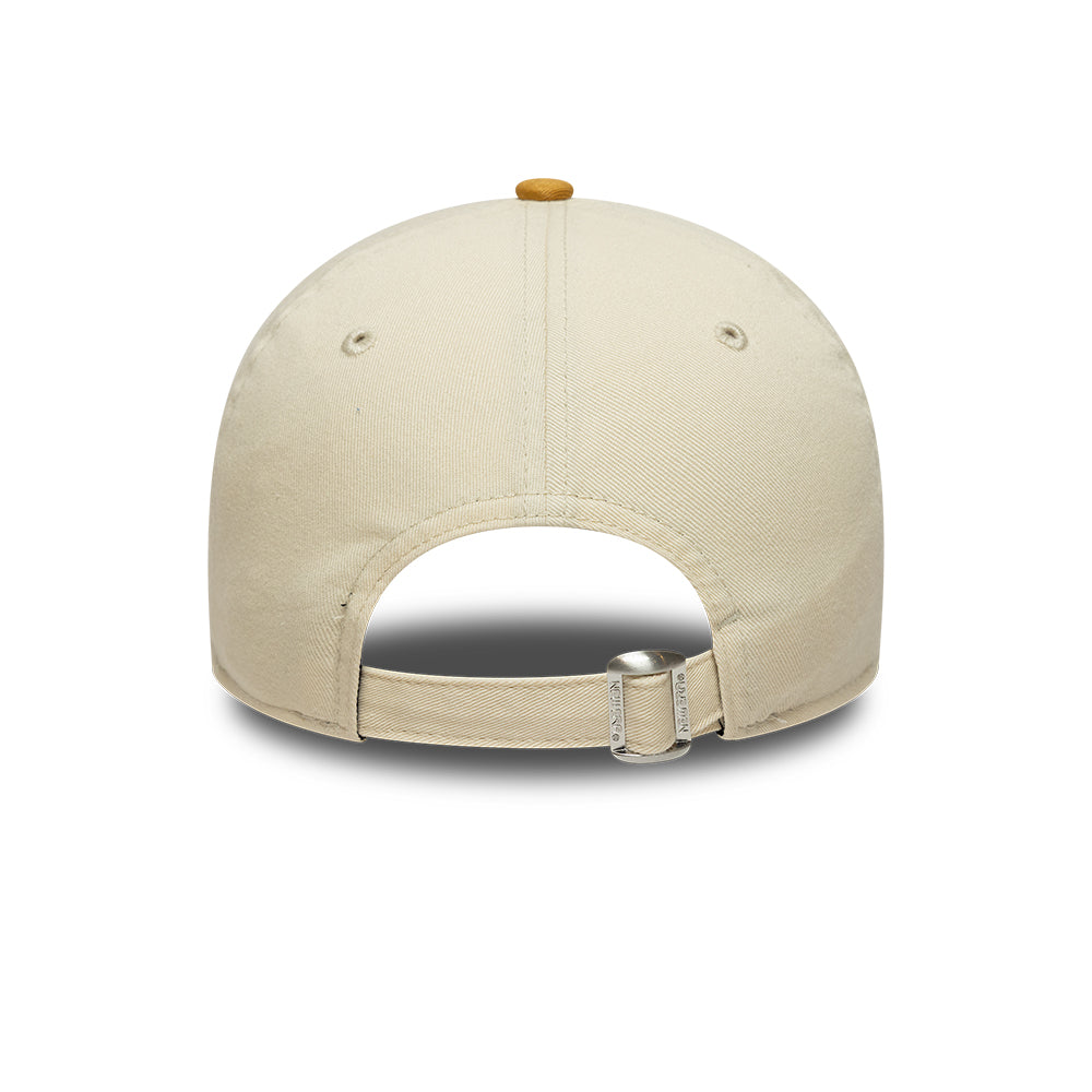 New Era New York Mets 9TWENTY mini washed kontrast cap i sten og mørk beige, afslappet stil og komfortabel pasform