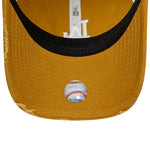 New Era Los Angeles Dodgers 9TWENTY canvas trucker cap i beige med Dodgers logo, afslappet og stilfuld hovedbeklædning