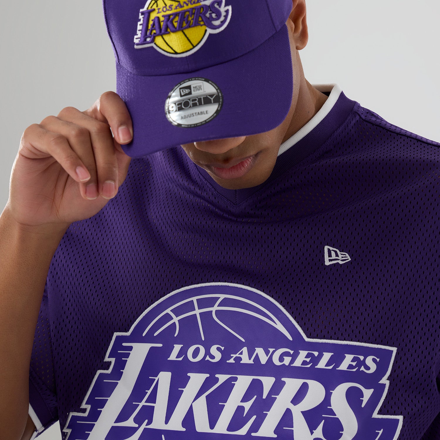 New Era - NFL Oversize Mesh Tee - Los Angeles Lakers - Headz Up 
