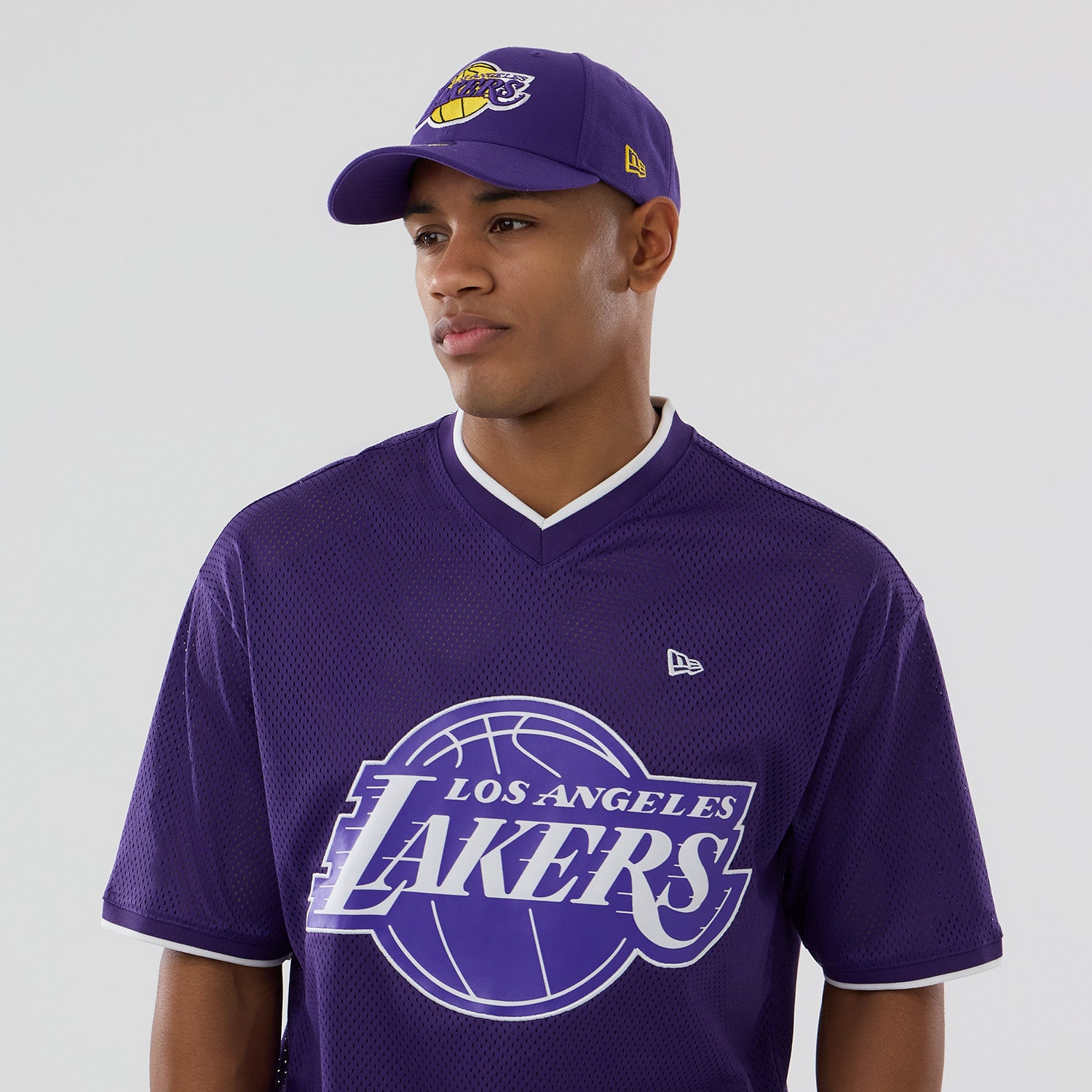 New Era - NFL Oversize Mesh Tee - Los Angeles Lakers - Headz Up 