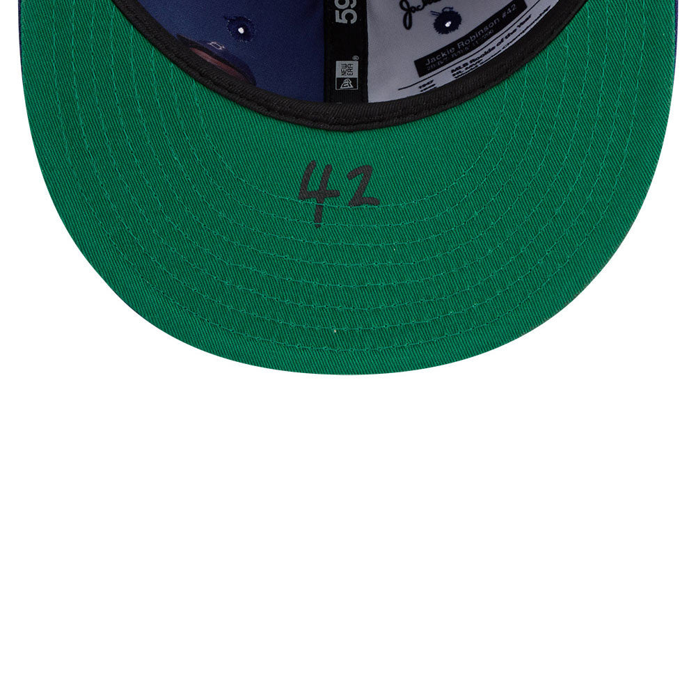 New Era - 59FIFTY - Jackie Robinson JRD - Brooklyn Dodgers - Blue - Headz Up 