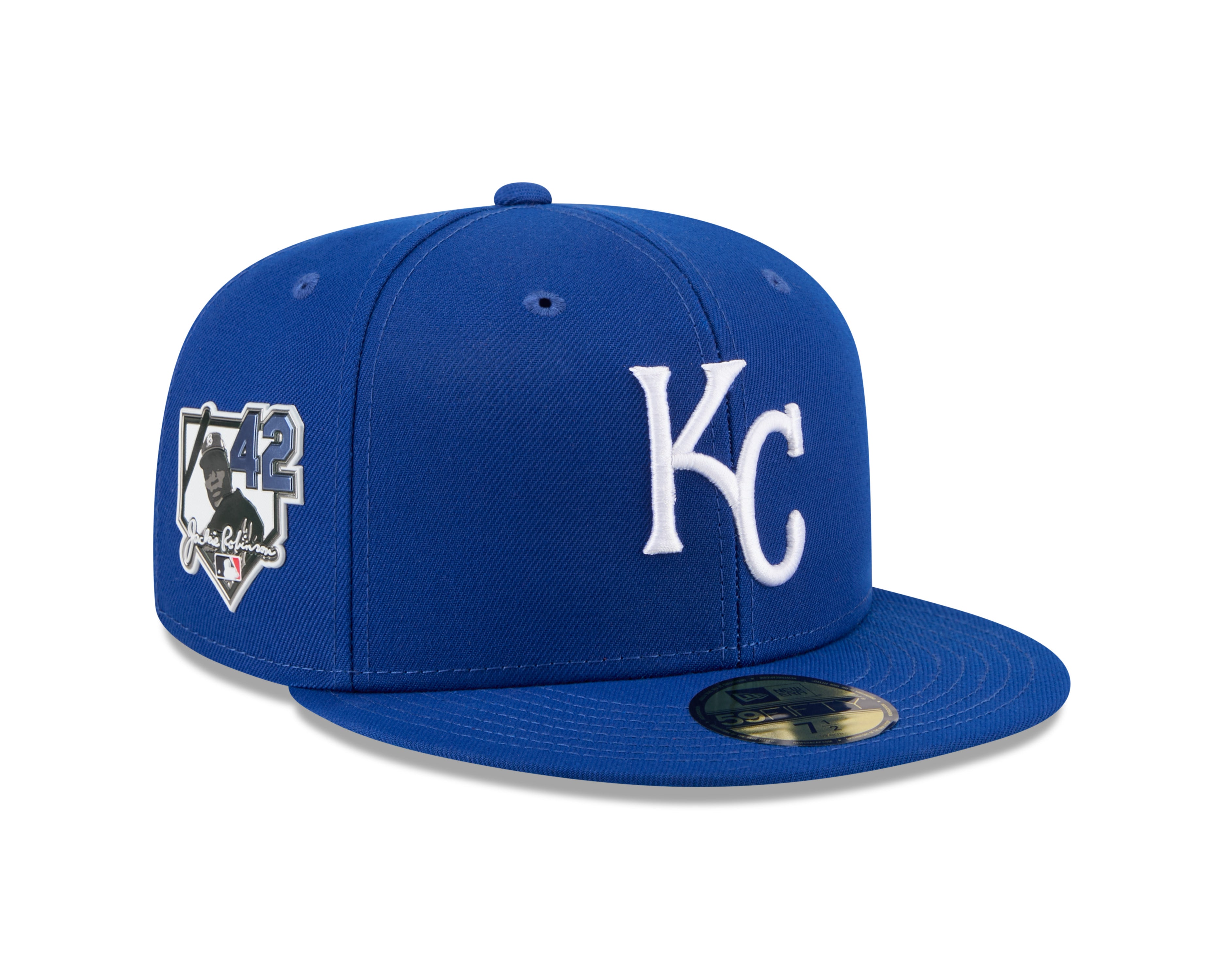 New Era 59FIFTY baseballkasket med Jackie Robinson JRD design til Kansas City Royals i blå farve