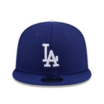 New Era Jackie Robinson JRD 9FIFTY snapback cap med Los Angeles Dodgers logo og flat skygge, sort med blå detaljer