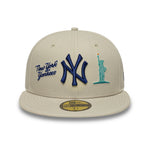 New Era 59FIFTY fitted cap med Yankees logo, CITY ICON design i stenfarvet, sporty og stilfuld hovedbeklædning